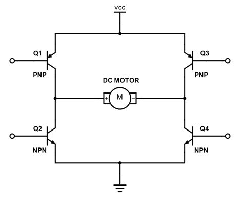 h bridge with transistors.